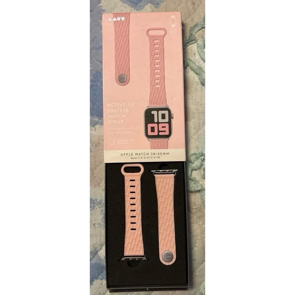 NEW Active 2.0 Pastels Pink Silicone Band for Apple Watch 38mm/40mm/41mm